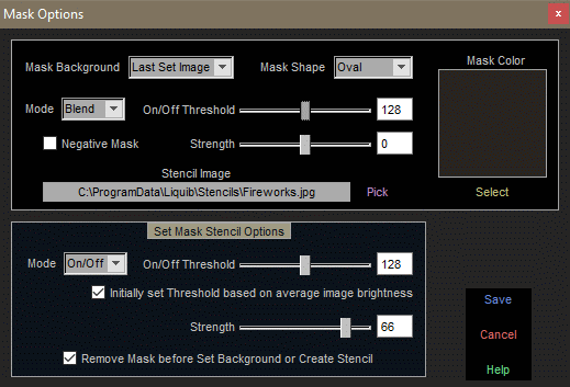 Mask Options