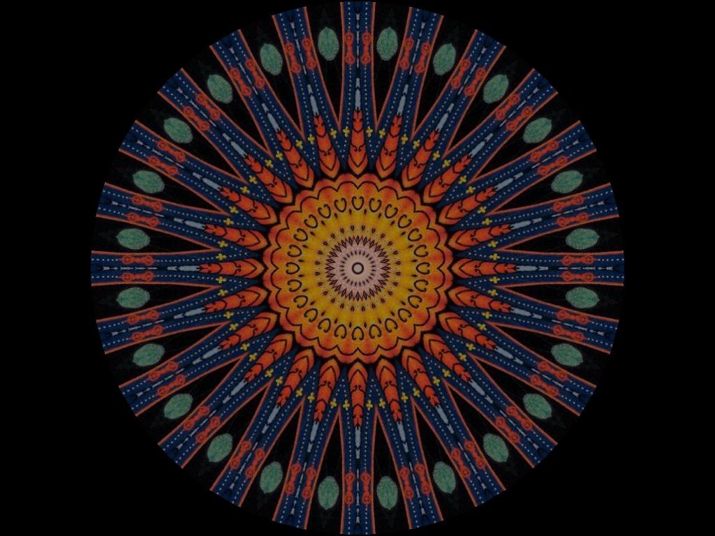 Square Pie Kaleidoscope Mandala