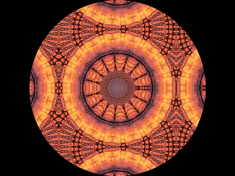 Mandala Mirror Pattern of Sunset